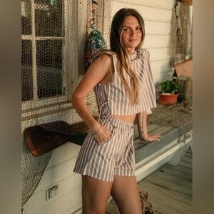 Tribe Kelley Grayton Mocha Stripe Shorts – XL